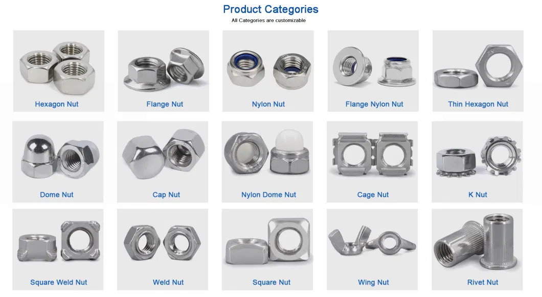 China Customized High Quality Cheap Carbon Steel Grade 4.8 Lock Nut DIN1624 M2-M30 Four Claw Furniture Insert Nut with Blue-White Zinc Plated