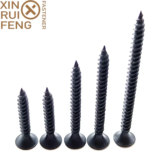 Xinruifeng Fasteners DIN Standard Black/Grey/Zinc Hardened Quality Drywall Screws 