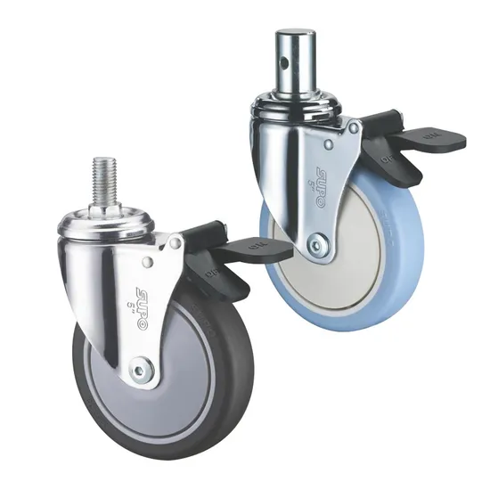 Swivel Medical Caster PU TPR Capacity up to 160kg with Total Brake 