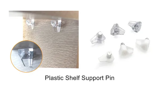 Furniture Hardware Fittings Transparent Shelf Support 5mm Without Lip 