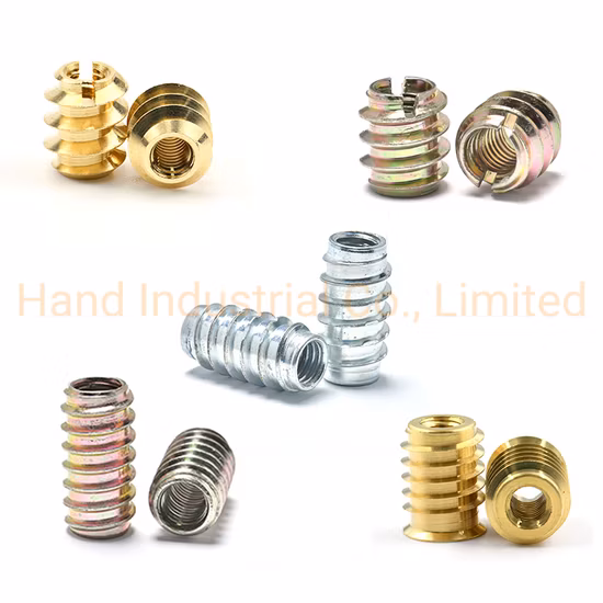 Zinc Plated Steel Through Hole Thread Insert Nut for Furniture