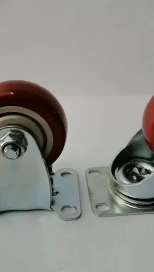 Red 100mm 4 Inch Ball Bearing PU Polyurethane Rust