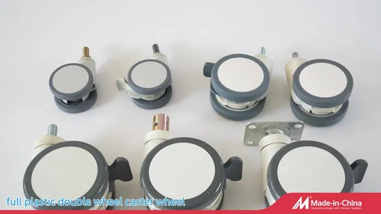 Jq Caster 5inch Screw Double Wheel Swivel Lock Medical Caster for Hospital Equipment 