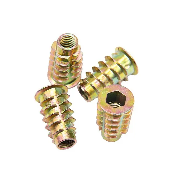 Carbon Steel Nut Inserts Threaded Bolt for Wood Furniture Assortment 