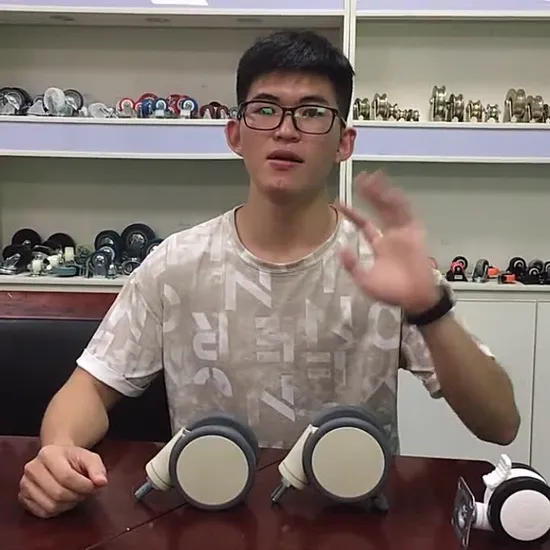 Wbd Factory Direct Silent TPR Medical Caster Twin Wheel 75/100/125mm Swivel Threaded Stem Castor with Brake 