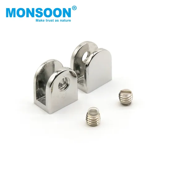 Furniture Hardware Stainless Steel Cabinet Glass Shelf Clamp Bracket Board Clamp Bathroom Shower Wall Mounted Glass Shelf Support 