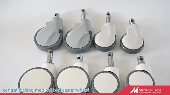 Jq Caster 5inch Central Locking Medical Caster for Hospital Bed 