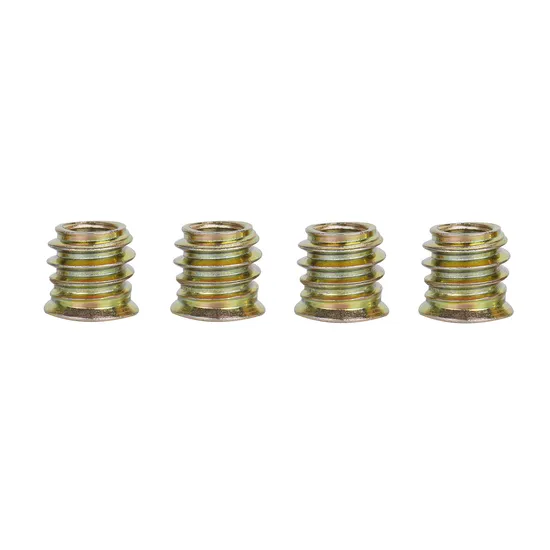 Standard Steel Threaded Insert Nuts for Wood Furniture: Zinc Plated M3 