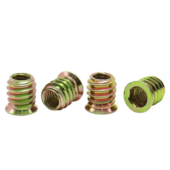 Galvanized Carbon Steel Furniture Nut Wood Insert Bolt Fastening Fittings 