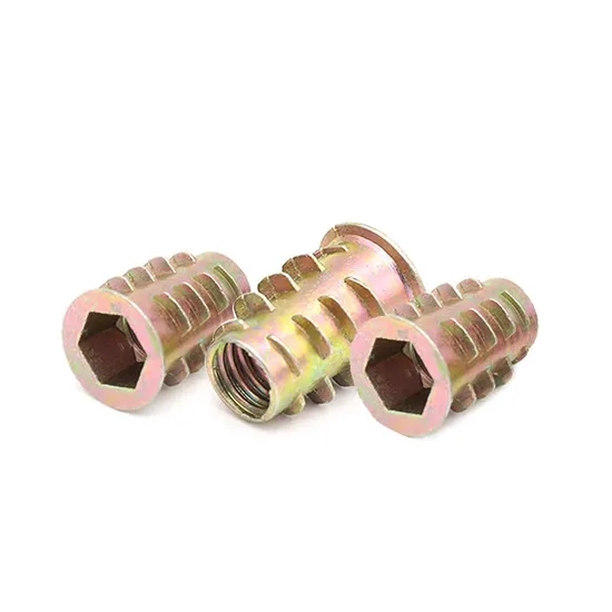 Custom Furniture Zinc Alloy Threaded Insert Nut M4 M5 M6 M8 M10 Type D Rivet Nut Insert Nut for Wood 
