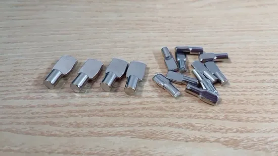 Furniture Fastener Hardware Nickled Shelf Support Pegs 7X25mm 