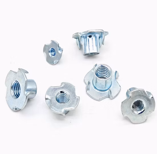 Galvanized Blue White Furniture Use Carbon Steel 4 Lugs 6 Lugs Metric Size M14 M6 Stailness Steel Zinc Tee Nut