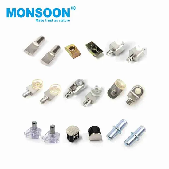 Furniture Fitting 5 6 8 mm Hole Zinc Alloy Pin Transparent Plastic Connectors Cabinet Shelf Supports Wardrobe Shelf Supports 